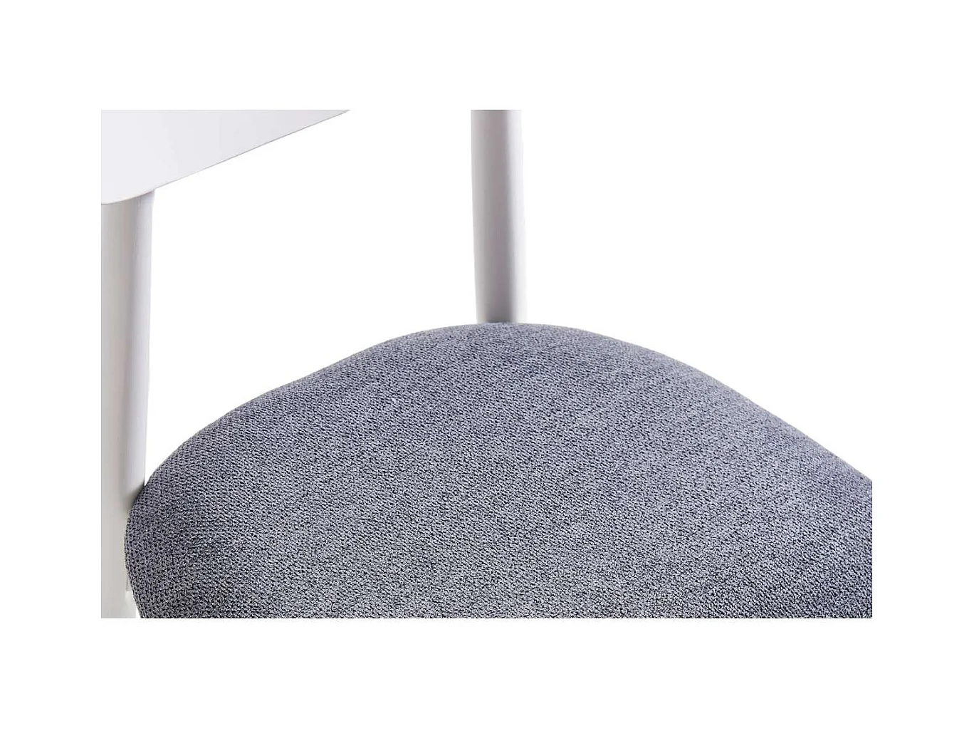 Pack de 2 sillas para cocina o comedor Shia tapizado textil gris/blanco, 83cm(alto) 49cm(a