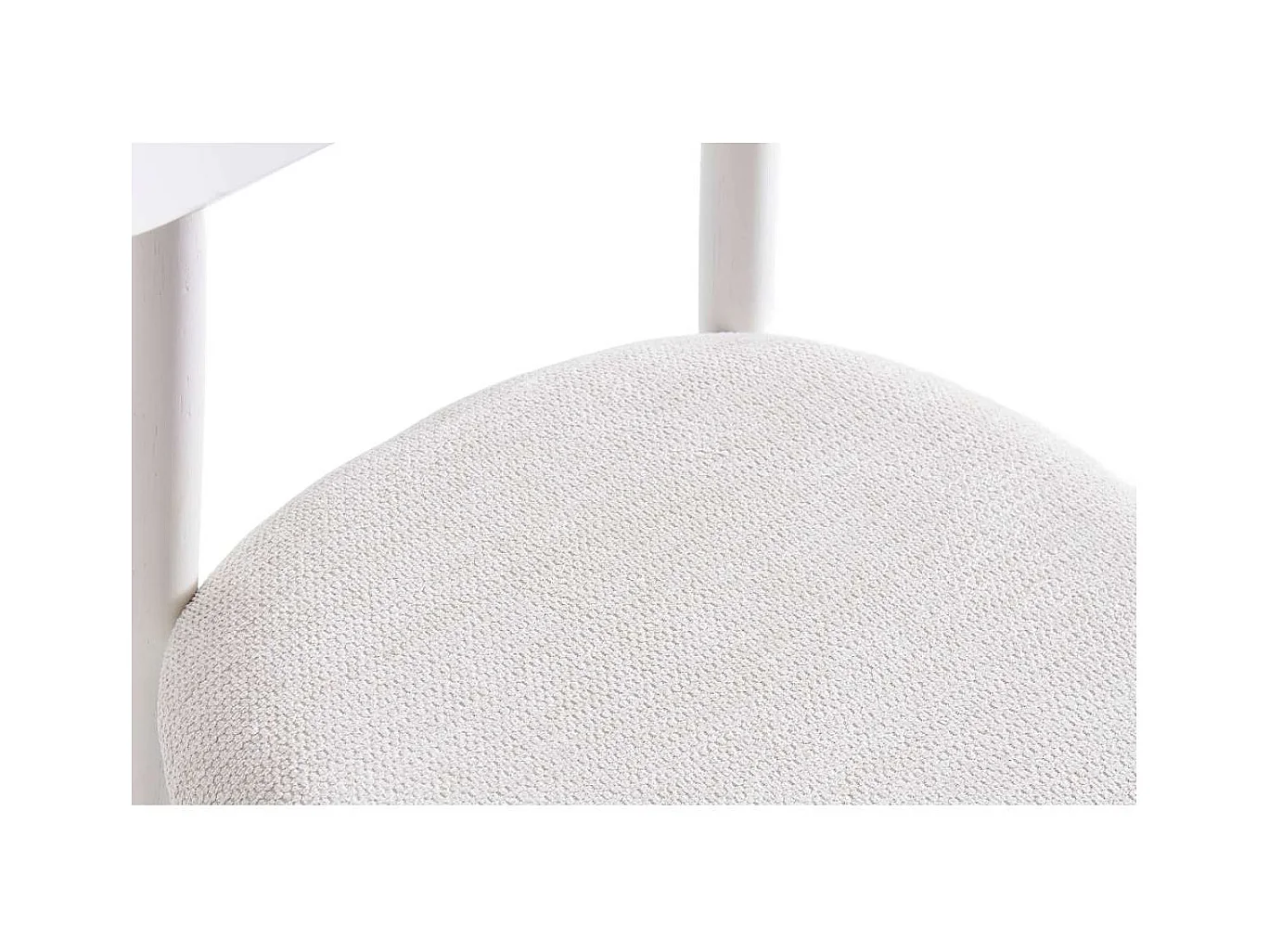 Pack de 2 sillas para cocina o comedor Shia tapizado textil beige/blanco, 83cm(alto) 49cm(