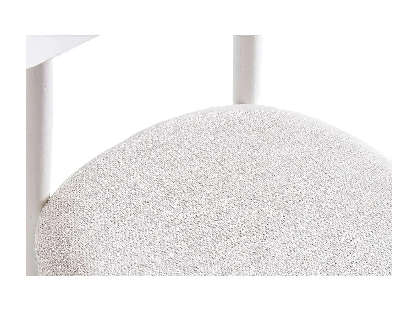 Pack de 2 sillas para cocina o comedor Shia tapizado textil beige/blanco, 83cm(alto) 49cm(