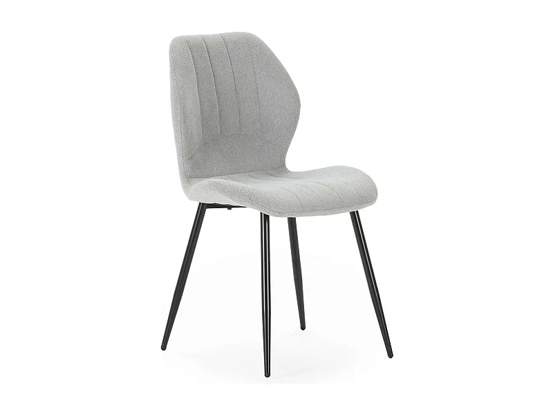 Pack de 4 sillas modelo Miño tapizado textil gris hielo, 85cm(alto) 47cm(ancho) 58cm(larg