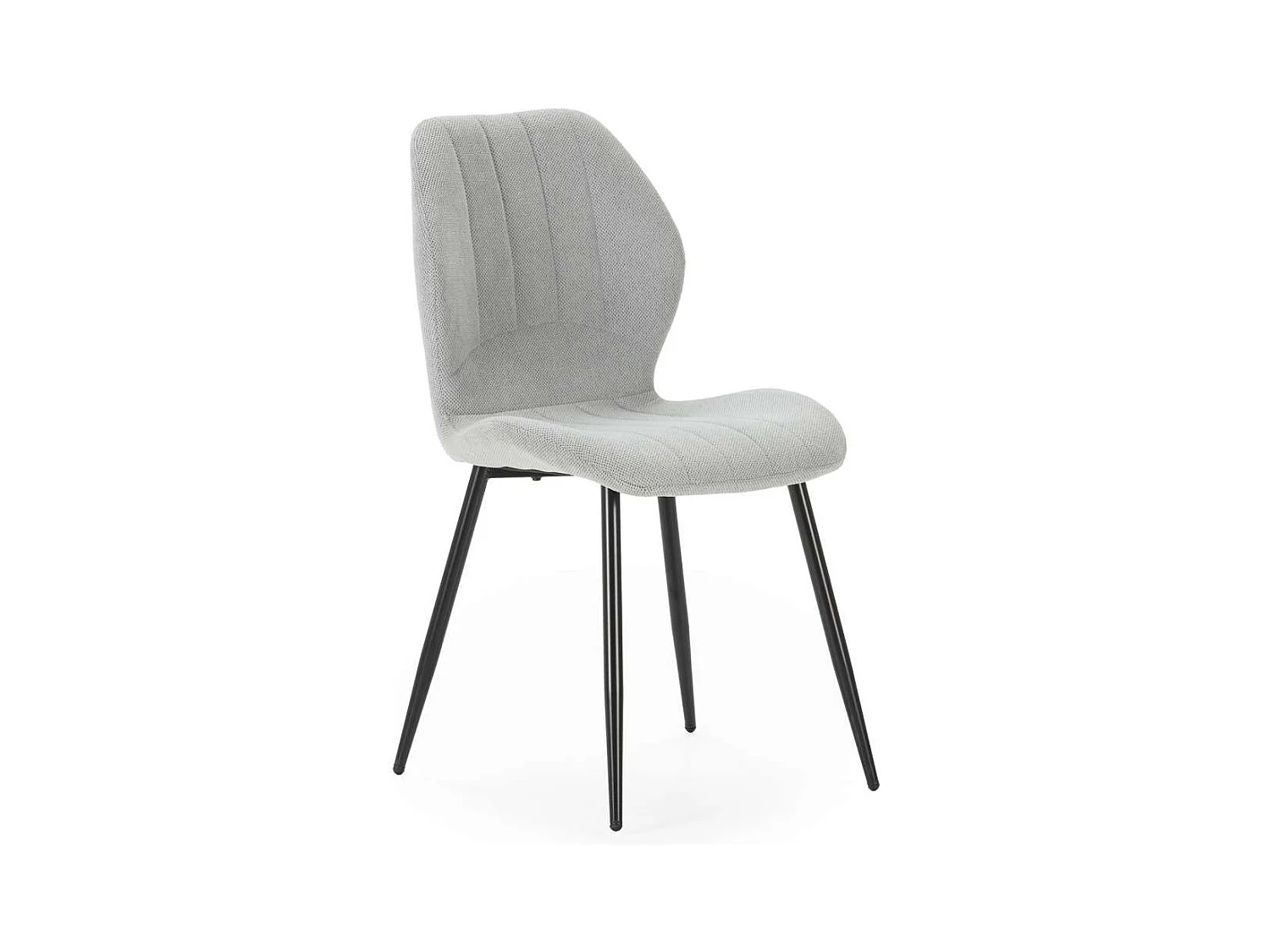 Pack de 4 sillas modelo Miño tapizado textil gris hielo, 85cm(alto) 47cm(ancho) 58cm(larg