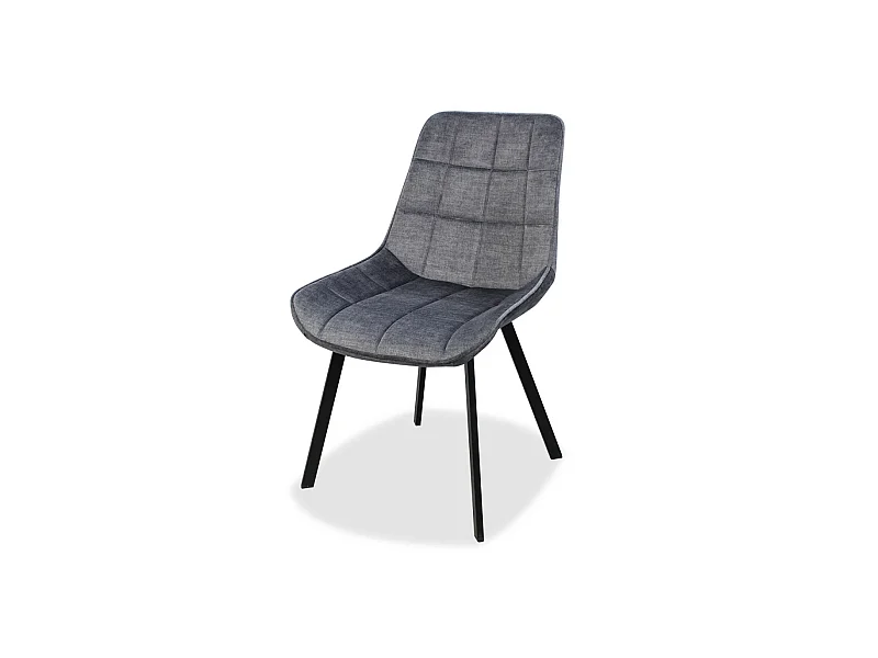 Pack de 4 sillas modelo Jimena tapizadas en textil gris oscuro, 87cm(alto) 52cm(ancho) 45c