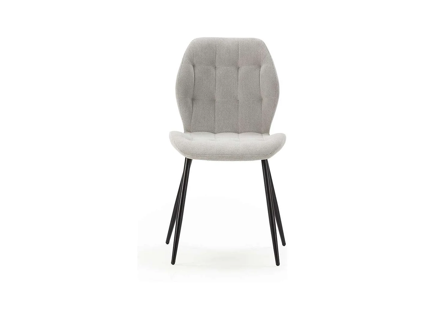 Pack de 4 sillas modelo Duna tapizado textil gris claro, 86cm(alto) 48cm(ancho) 58cm(largo