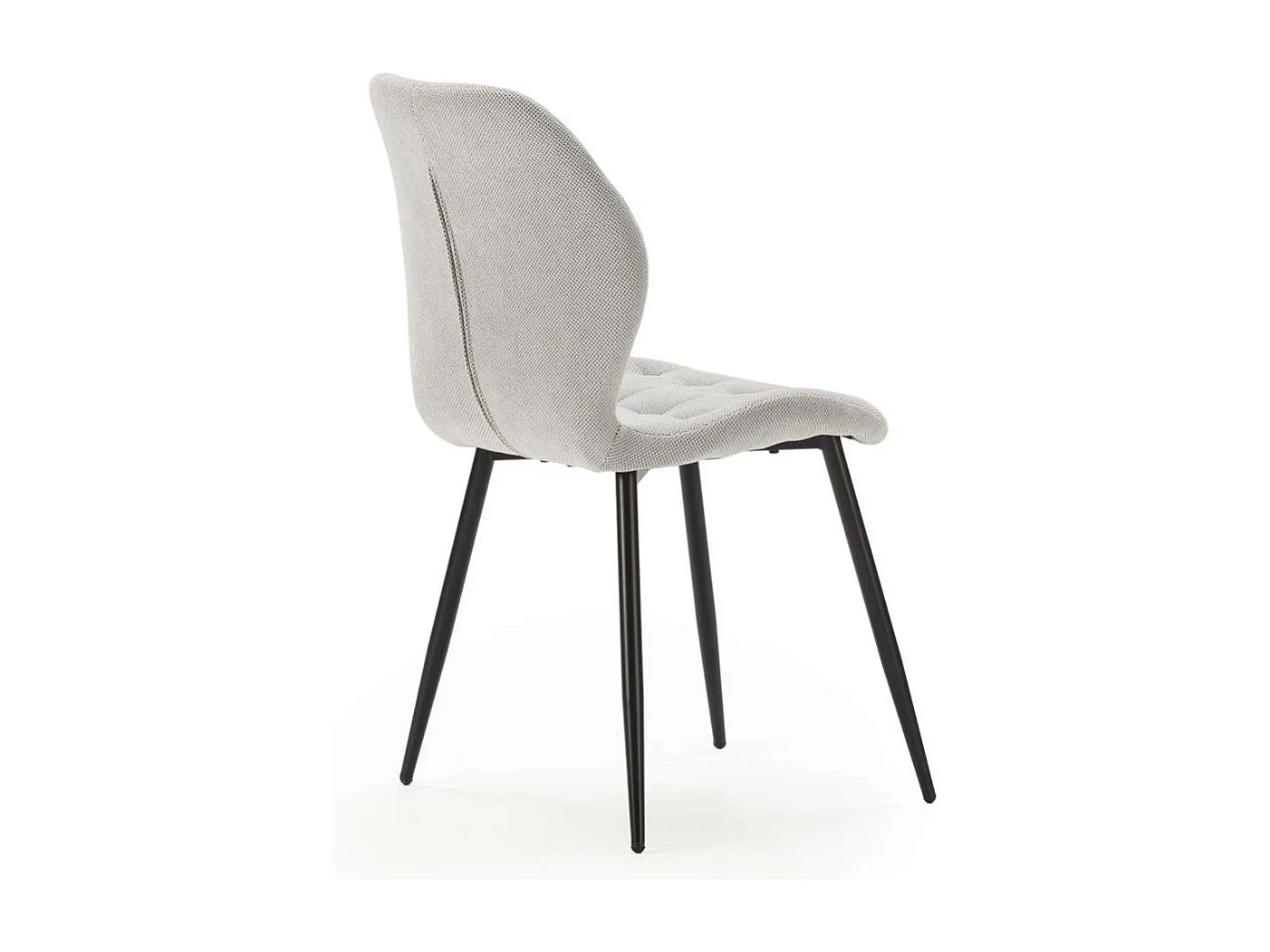 Pack de 4 sillas modelo Duna tapizado textil gris claro, 86cm(alto) 48cm(ancho) 58cm(largo