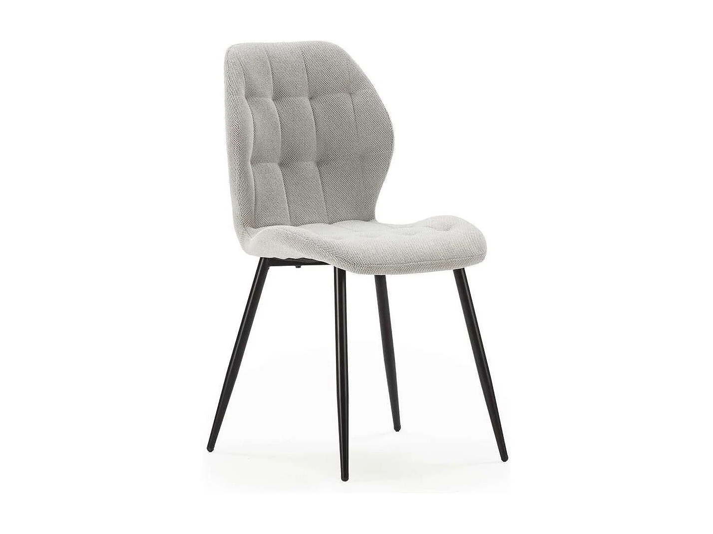 Pack de 4 sillas modelo Duna tapizado textil gris claro, 86cm(alto) 48cm(ancho) 58cm(largo
