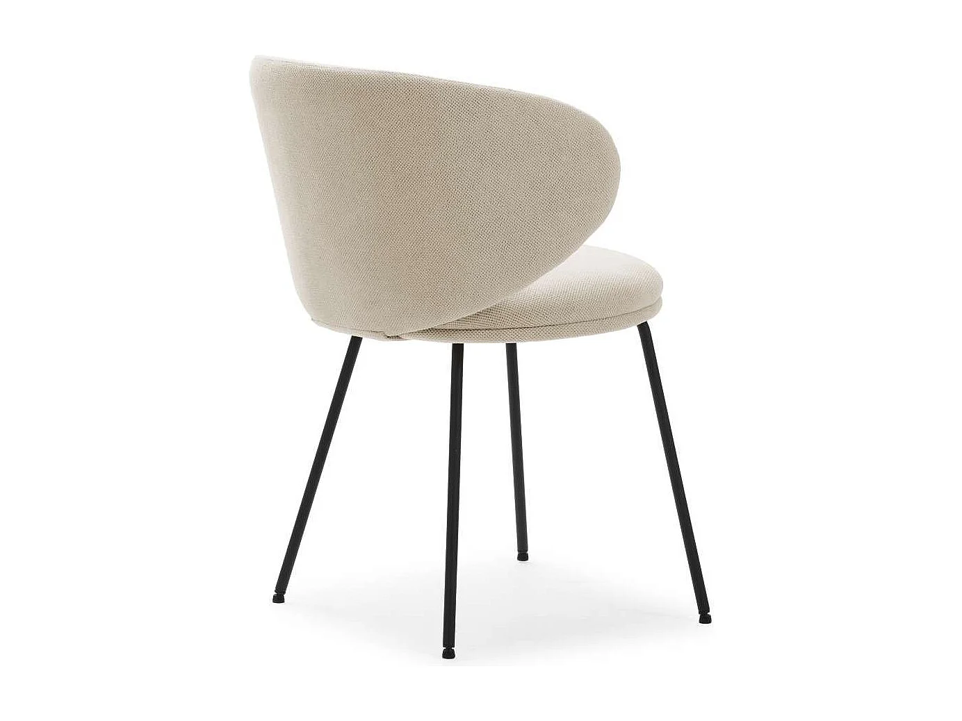 Pack de 2 sillas modelo Rebeca tapizado textil beige, 77.5cm(alto) 58cm(ancho) 59.5cm(larg