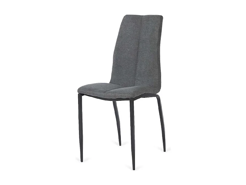 Pack de 4 sillas Ronda tapizadas tipo lido gris oscuro. 91 cm (alto) 40 cm (ancho) 60 cm (