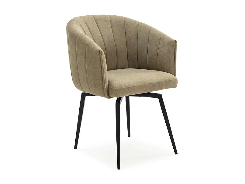 Sillón giratorio modelo Plumeti tapizado textil verde, 81cm(alto) 60cm(ancho) 61cm(largo)