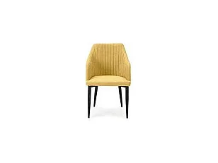 Pack de 2 sillones para comedor Marc tapizado textil amarillo, 88cm(alto) 55cm(ancho) 57cm