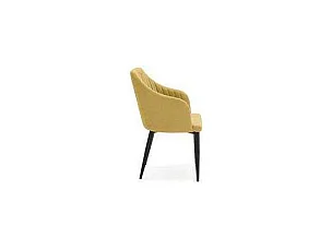 Pack de 2 sillones para comedor Marc tapizado textil amarillo, 88cm(alto) 55cm(ancho) 57cm