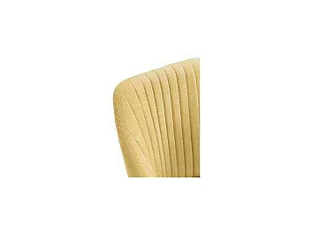 Pack de 2 sillones para comedor Marc tapizado textil amarillo, 88cm(alto) 55cm(ancho) 57cm