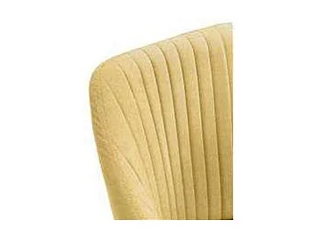 Pack de 2 sillones para comedor Marc tapizado textil amarillo, 88cm(alto) 55cm(ancho) 57cm
