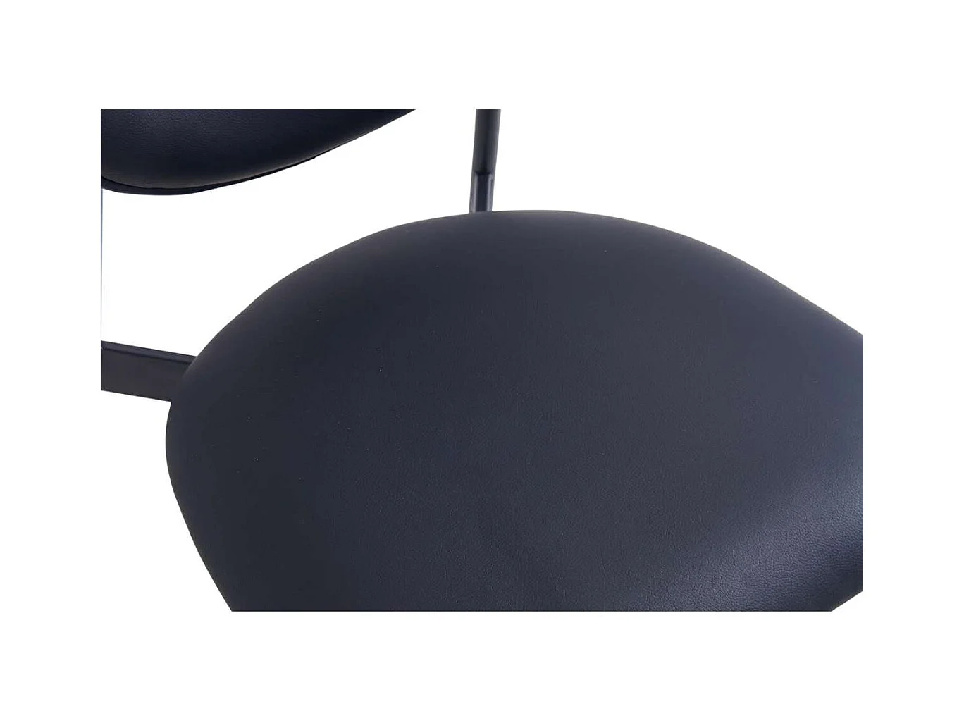 Pack de 2 sillas para cocina o comedor Eva tapizado simil piel negro, 85cm(alto) 52cm(anch