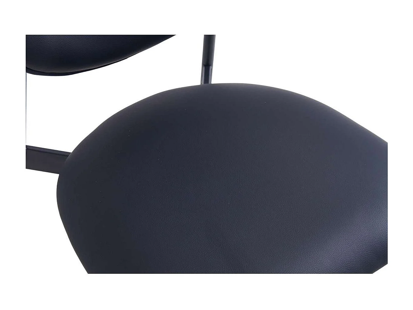 Pack de 2 sillas para cocina o comedor Eva tapizado simil piel negro, 85cm(alto) 52cm(anch