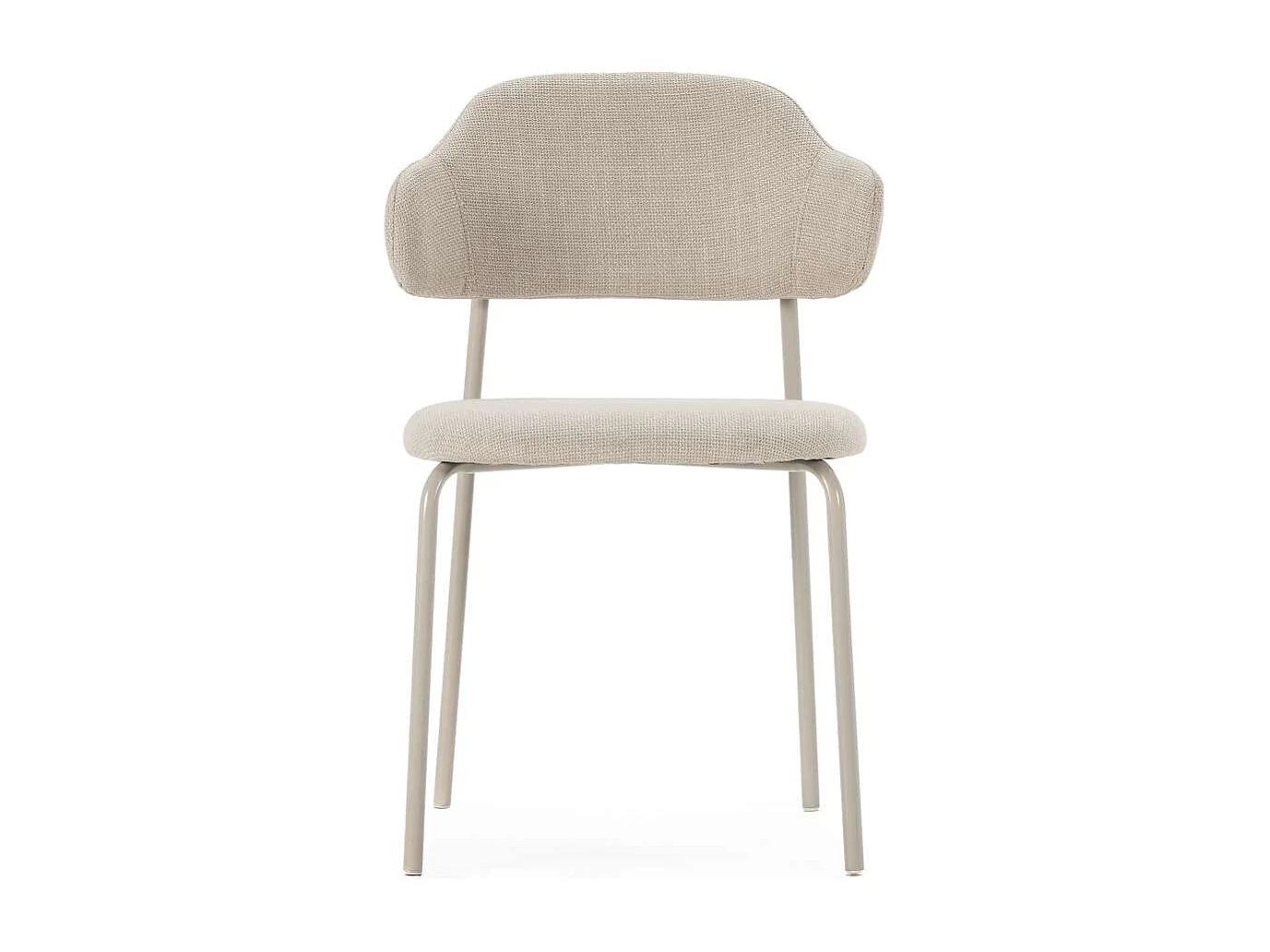 Pack de 4 sillas md-Joel tapizado textil beige, 78cm(alto) 51cm(ancho) 53cm(largo)