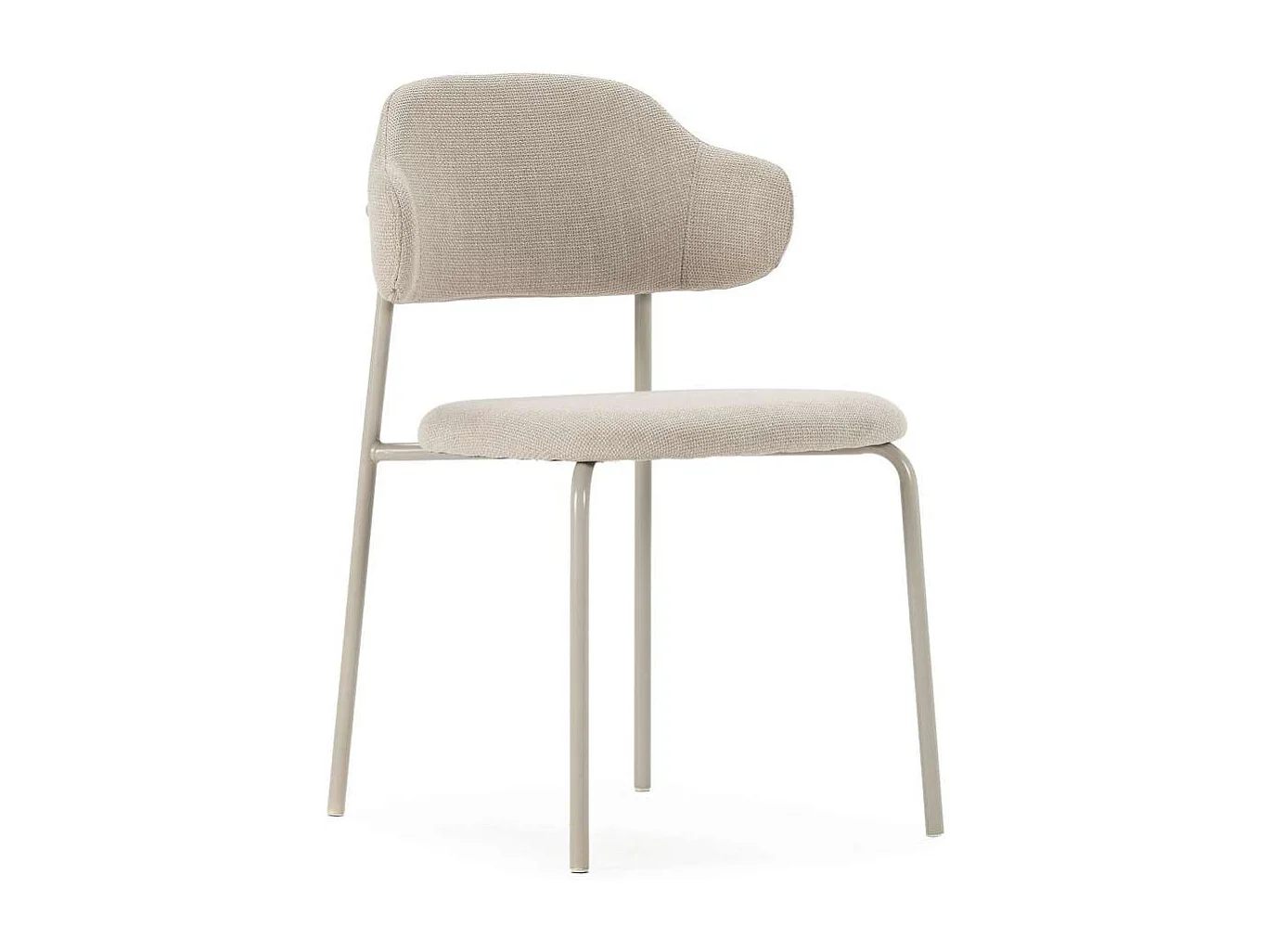Pack de 4 sillas md-Joel tapizado textil beige, 78cm(alto) 51cm(ancho) 53cm(largo)