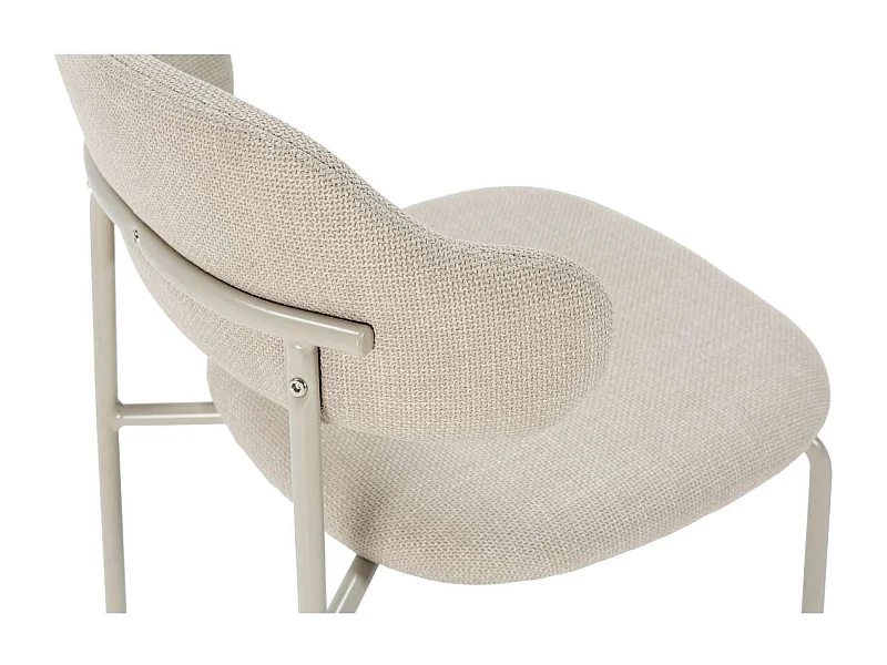 Pack de 4 sillas md-Joel tapizado textil beige, 78cm(alto) 51cm(ancho) 53cm(largo)