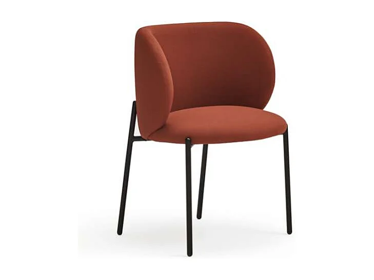 Pack de 2 sillas modelo Mogi tapizado en textil teja, 49/81cm (alto) 59cm (ancho) 56cm (la