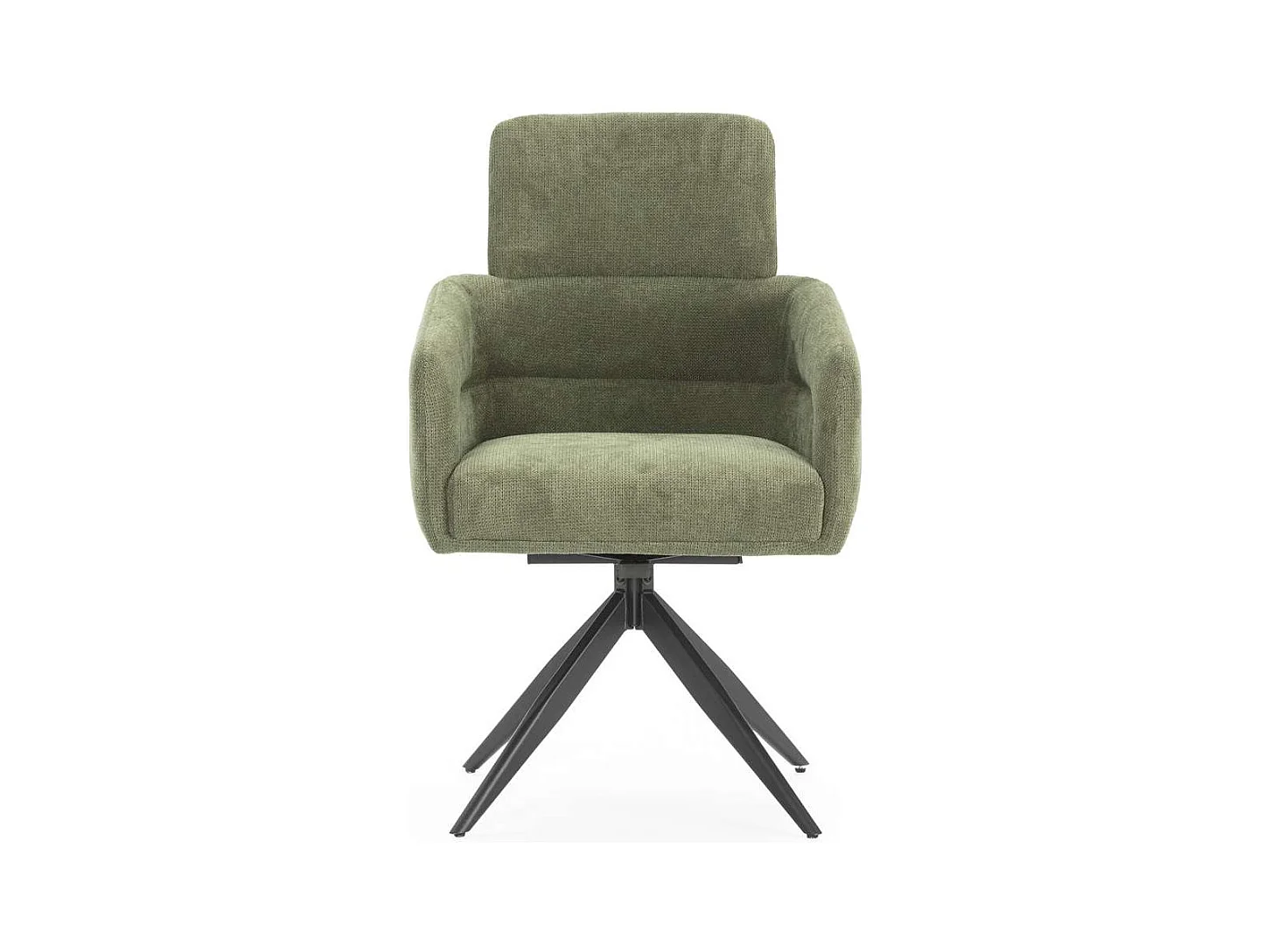 Pack de 2 sillones giratorios modelo Maggie tapizado textil verde, 93cm(alto) 58cm(ancho)