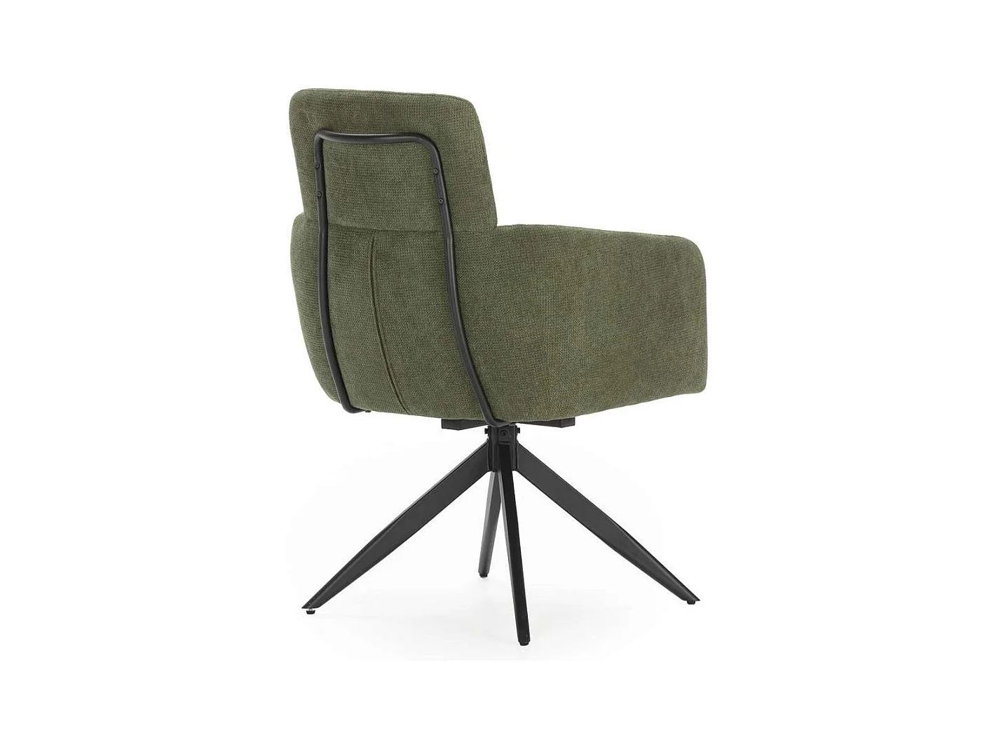 Pack de 2 sillones giratorios modelo Maggie tapizado textil verde, 93cm(alto) 58cm(ancho)