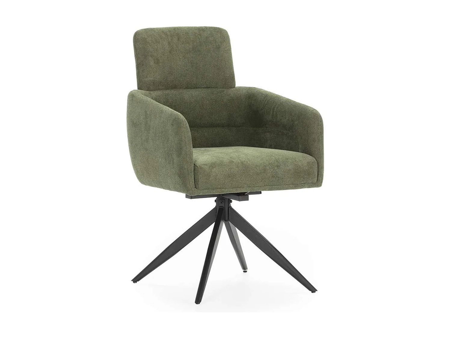 Pack de 2 sillones giratorios modelo Maggie tapizado textil verde, 93cm(alto) 58cm(ancho)