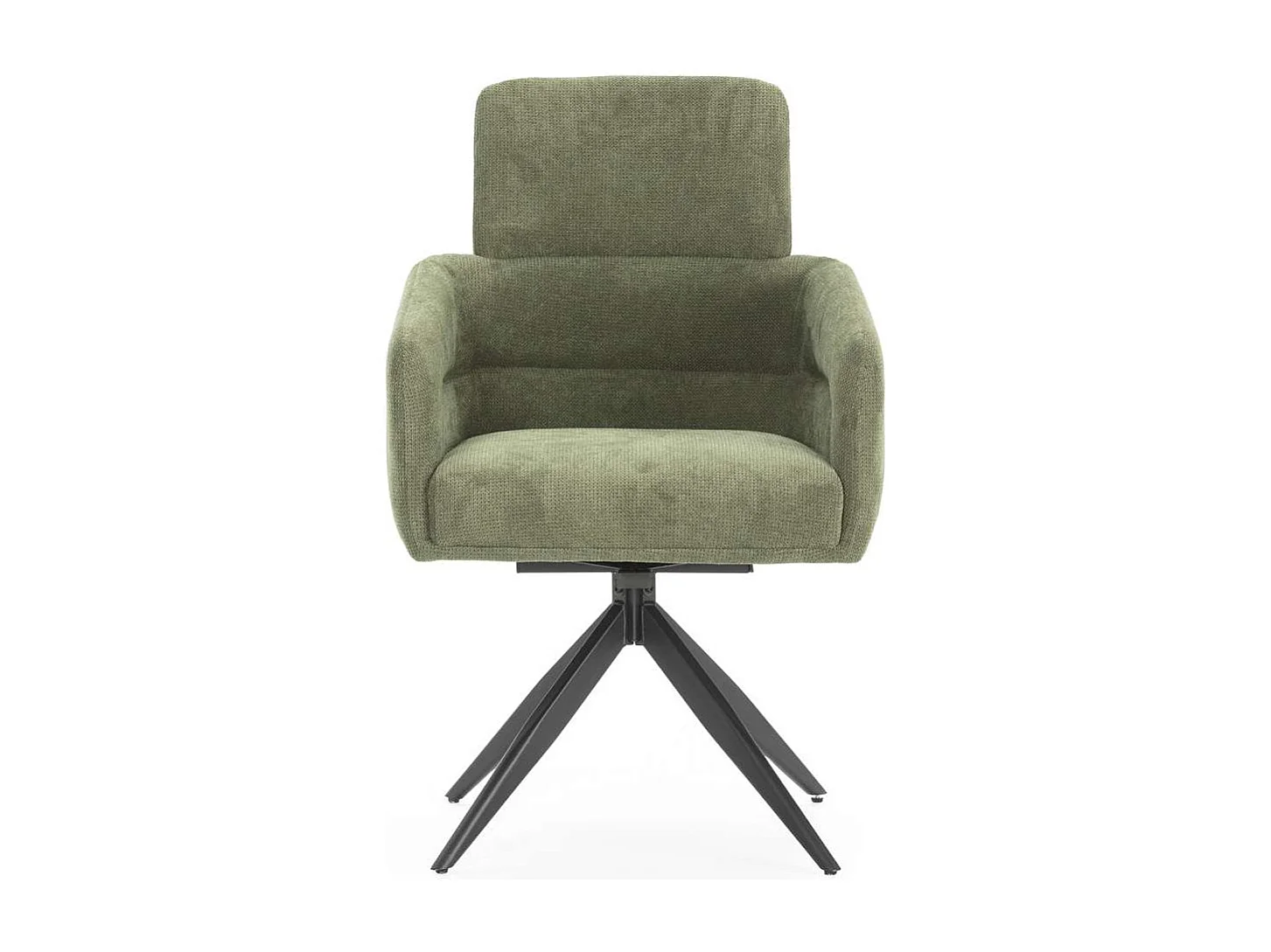 Pack de 2 sillones giratorios modelo Maggie tapizado textil verde, 93cm(alto) 58cm(ancho)