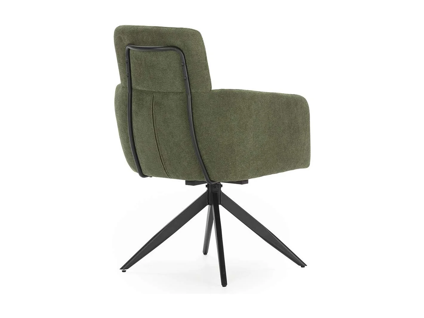 Pack de 2 sillones giratorios modelo Maggie tapizado textil verde, 93cm(alto) 58cm(ancho)