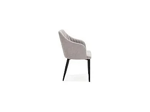 Pack de 2 sillones para comedor Marc tapizado textil gris claro, 88cm(alto) 55cm(ancho) 57