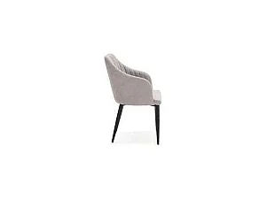 Pack de 2 sillones para comedor Marc tapizado textil gris claro, 88cm(alto) 55cm(ancho) 57
