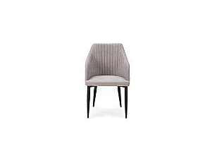 Pack de 2 sillones para comedor Marc tapizado textil gris claro, 88cm(alto) 55cm(ancho) 57