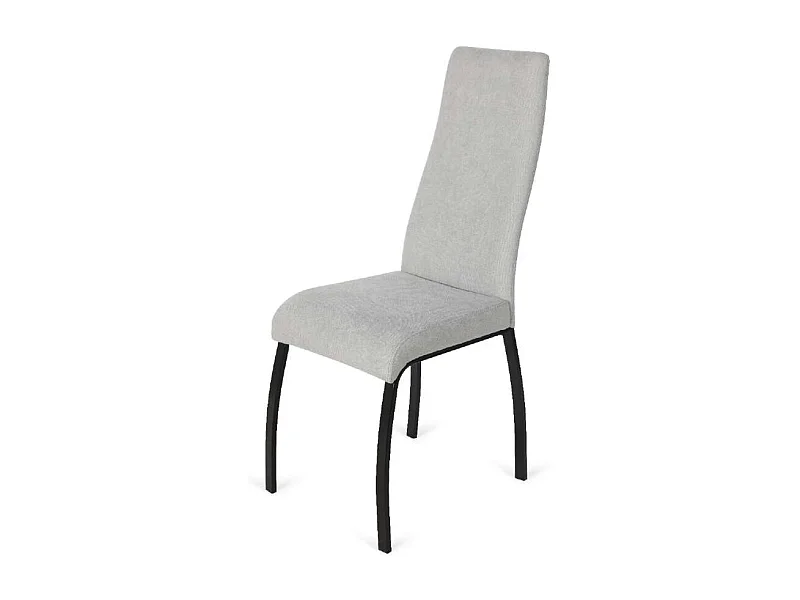 Pack de 4 sillas Dora tapizadas en tela piedra. 107 cm (alto) 45 cm (ancho) 55 cm (fondo).