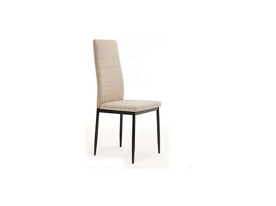 Pack 6 sillas Modelo Cíes tapizadas en tela Barrel  beige tostado, 43cm(ancho ) 98cm(altu