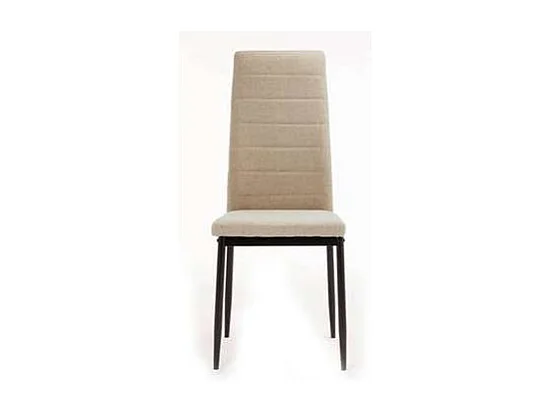 Pack 6 sillas Modelo Cíes tapizadas en tela Barrel  beige tostado, 43cm(ancho ) 98cm(altu