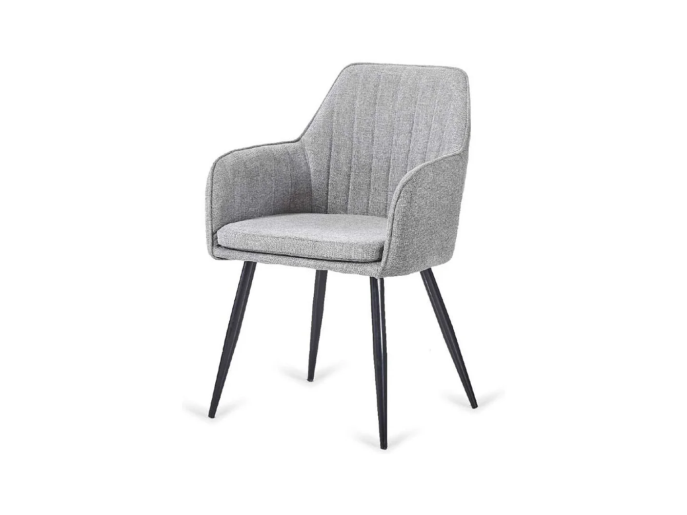 Pack de 2 sillones Víctor tapizado gris, 85 cm(alto)58 cm(ancho)55 cm(largo)