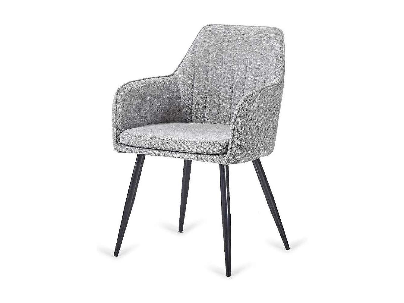 Pack de 2 sillones Víctor tapizado gris, 85 cm(alto)58 cm(ancho)55 cm(largo)