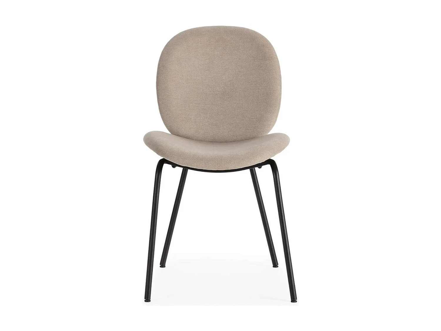 Pack de 2 sillas modelo Coro tapizado textil beige, 81.5cm(alto) 45cm(ancho) 57.5cm(largo)