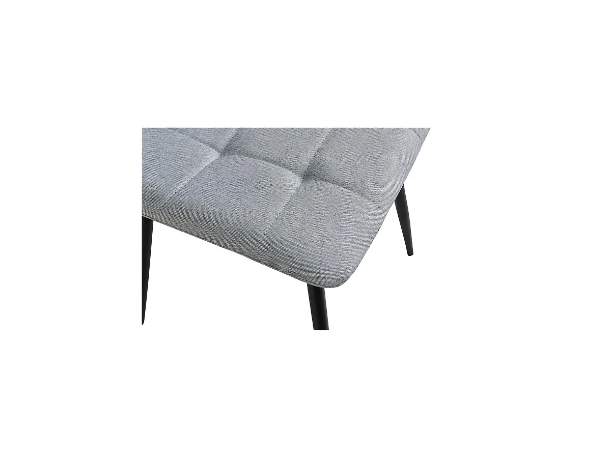 Pack de 4 sillas Md-Portland tapizadas en tejido gris, 88cm(alto) 43cm(ancho) 47.5cm(fondo