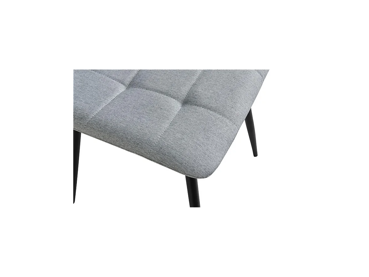 Pack de 4 sillas Md-Portland tapizadas en tejido gris, 88cm(alto) 43cm(ancho) 47.5cm(fondo