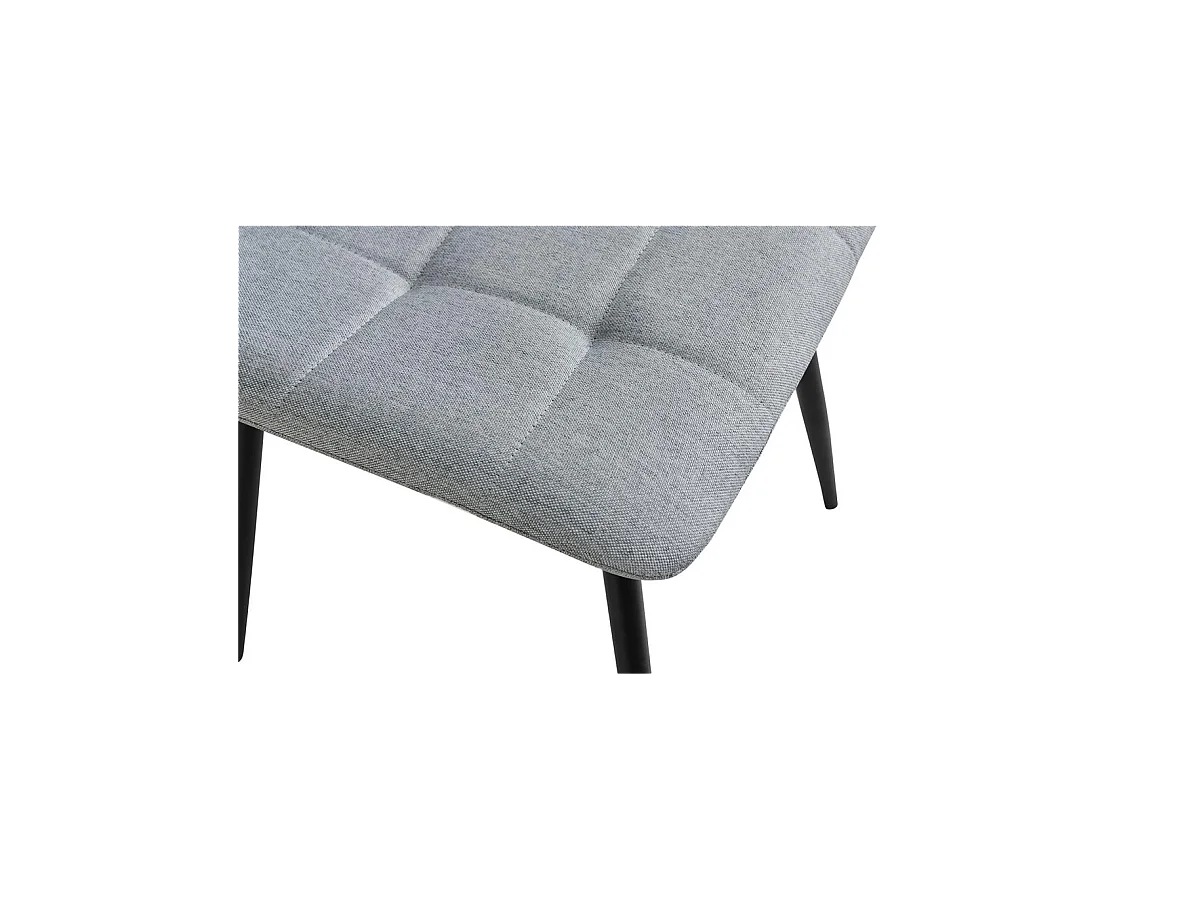 Pack de 4 sillas Md-Portland tapizadas en tejido gris, 88cm(alto) 43cm(ancho) 47.5cm(fondo