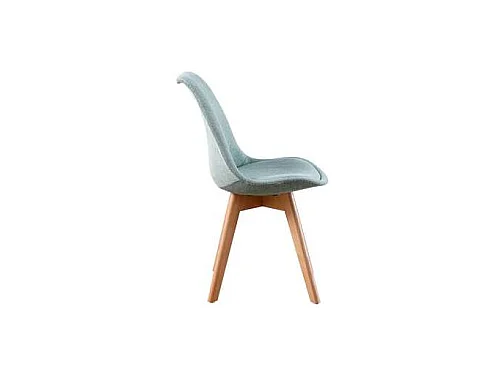 Pack 4 sillas Super Dereck tapizado en tejido verde turquesa, 42 cm(ancho) 81 cm(altura) 4