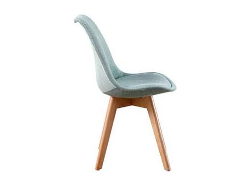 Pack 4 sillas Super Dereck tapizado en tejido verde turquesa, 42 cm(ancho) 81 cm(altura) 4