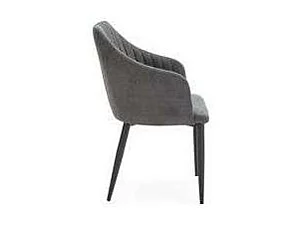 Pack de 2 sillones para comedor Marc tapizado textil negro, 88cm(alto) 55cm(ancho) 57cm(fo