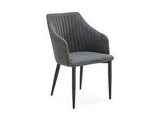 Pack de 2 sillones para comedor Marc tapizado textil negro, 88cm(alto) 55cm(ancho) 57cm(fo