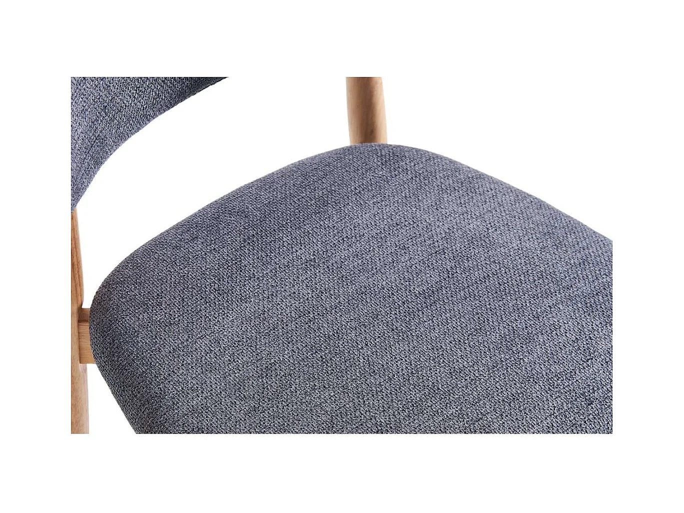 Pack de 2 sillas para cocina o comedor Vera tapizado textil gris/natural,79cm(alto) 48cm(a