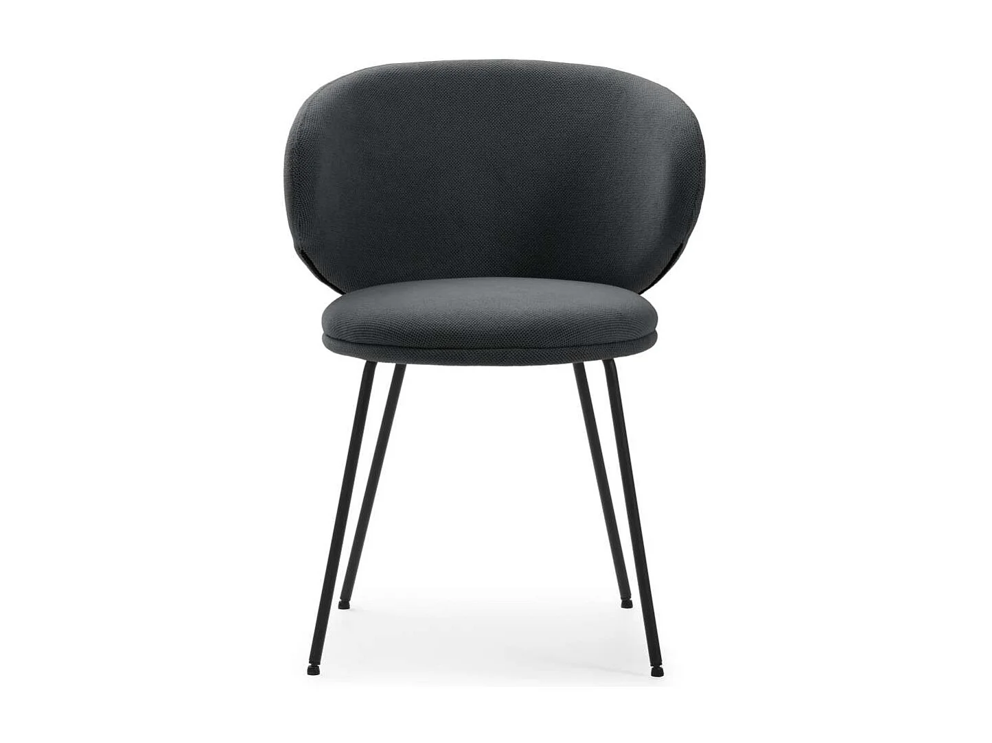 Pack de 2 sillas modelo Rebeca tapizado textil gris oscuro, 77.5cm(alto) 58cm(ancho) 59.5c