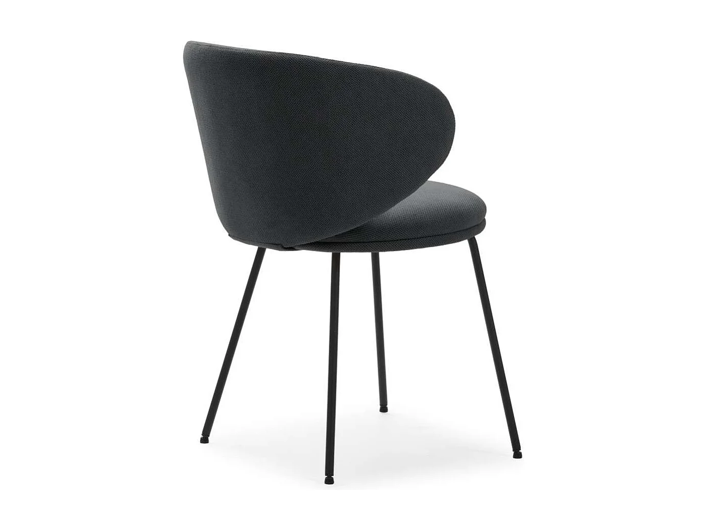 Pack de 2 sillas modelo Rebeca tapizado textil gris oscuro, 77.5cm(alto) 58cm(ancho) 59.5c