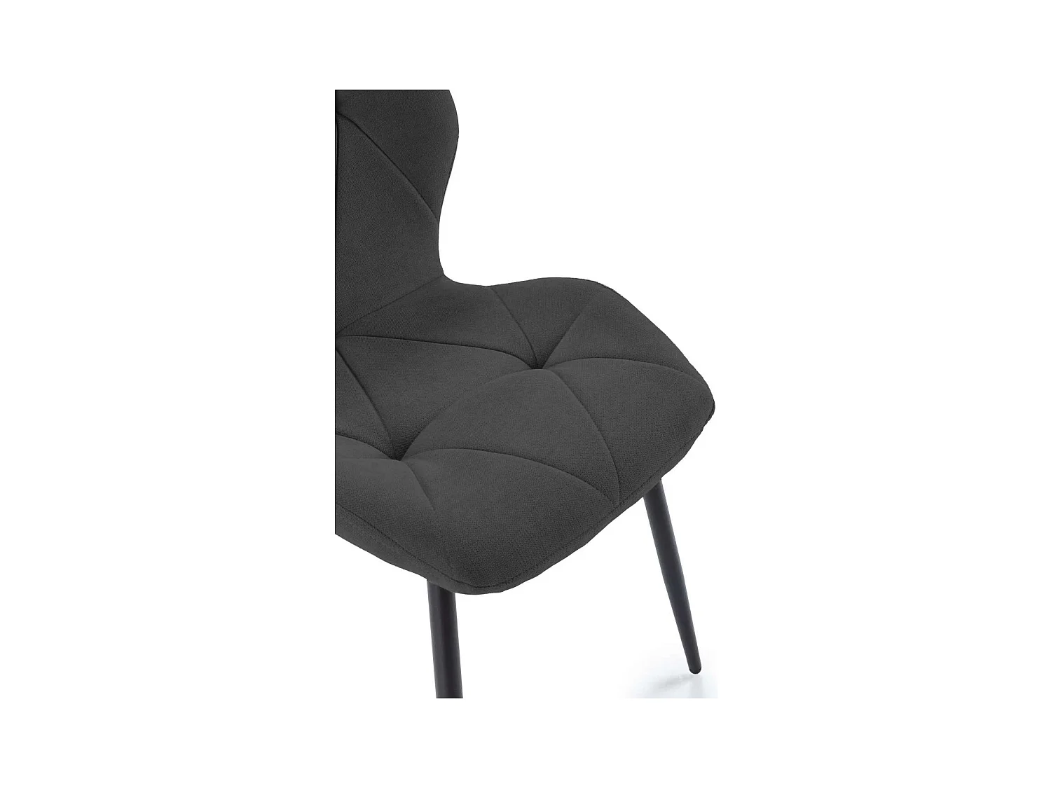 Pack de 4 sillas modelo Palma tapizado textil negro, 85cm(alto) 47.5cm(ancho) 57.5cm(largo