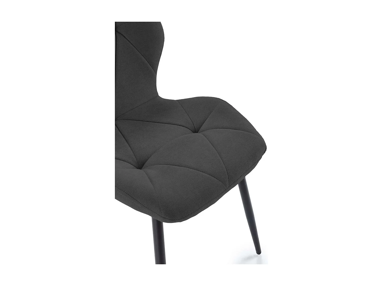 Pack de 4 sillas modelo Palma tapizado textil negro, 85cm(alto) 47.5cm(ancho) 57.5cm(largo