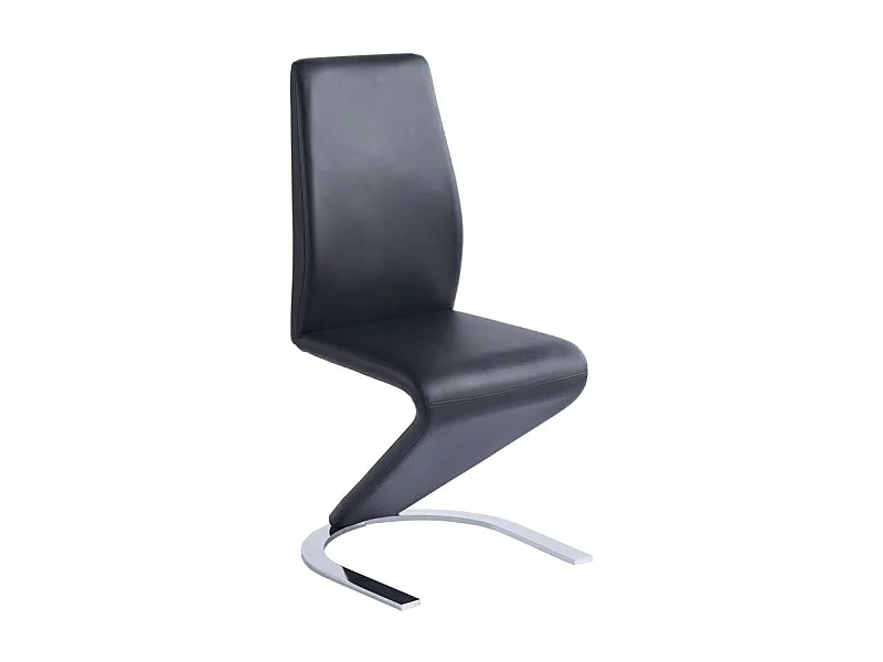 Pack de 2 sillas modelo Qatar tapizadas en simil piel negro, 40.5cm(ancho ) 96cm(altura) 5