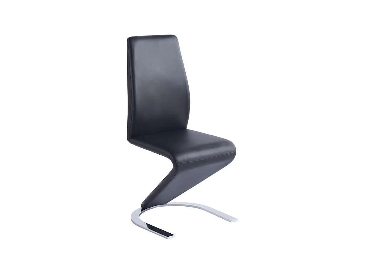 Pack de 2 sillas modelo Qatar tapizadas en simil piel negro, 40.5cm(ancho ) 96cm(altura) 5